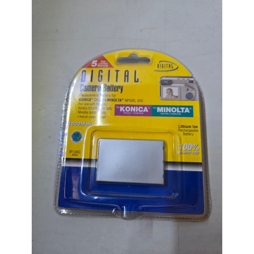 Digital Camera Battery Replacement for Konica Minolta 1000mAh Lithium Ion